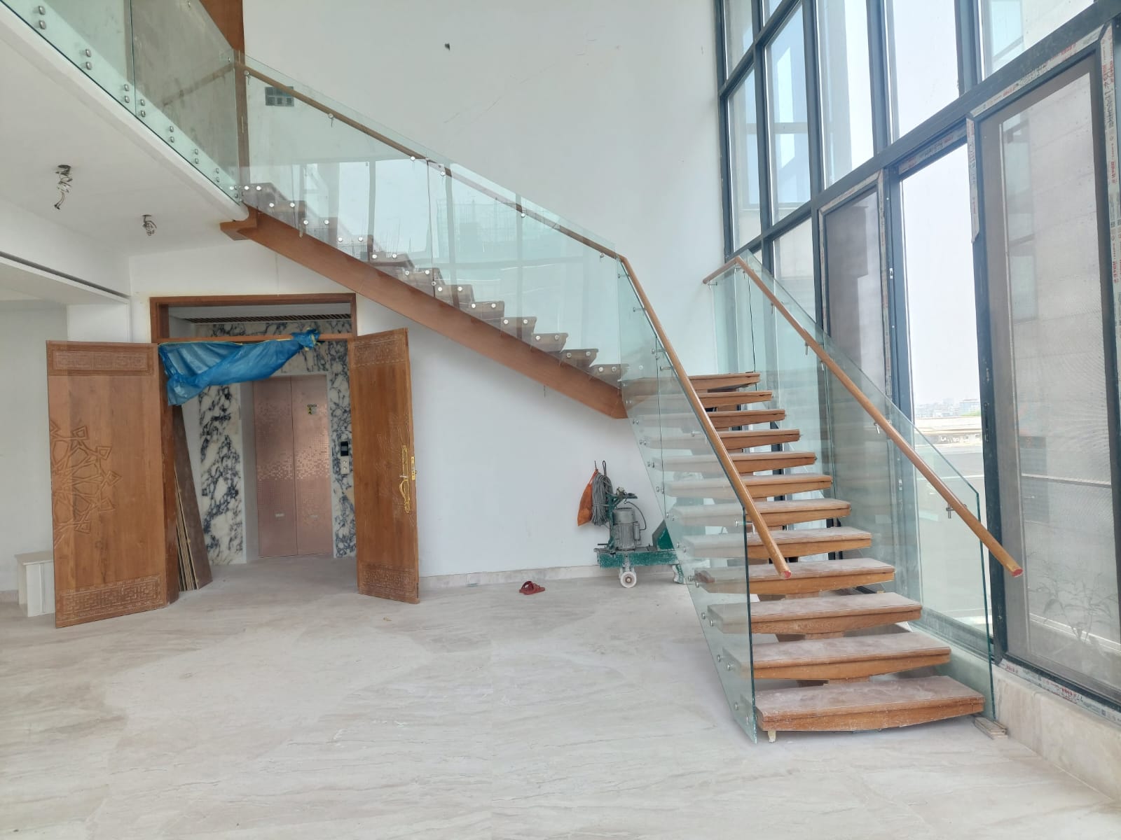 Duplex Stair and Glass Railing